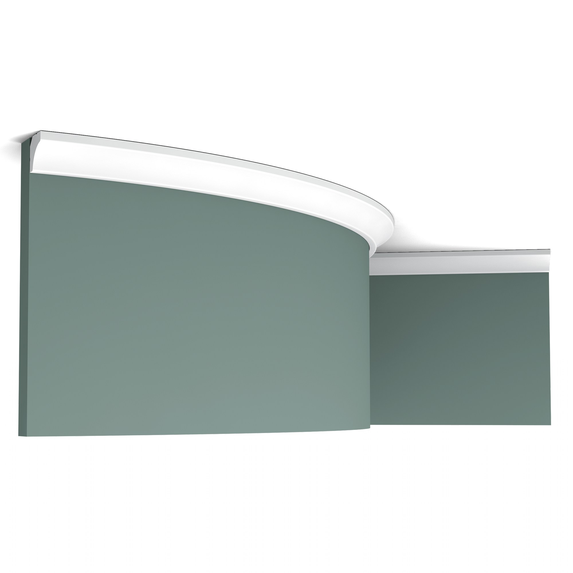 Потолочный плинтус под покраску гибкий Orac Decor Luxxus C250F 2000×16×16