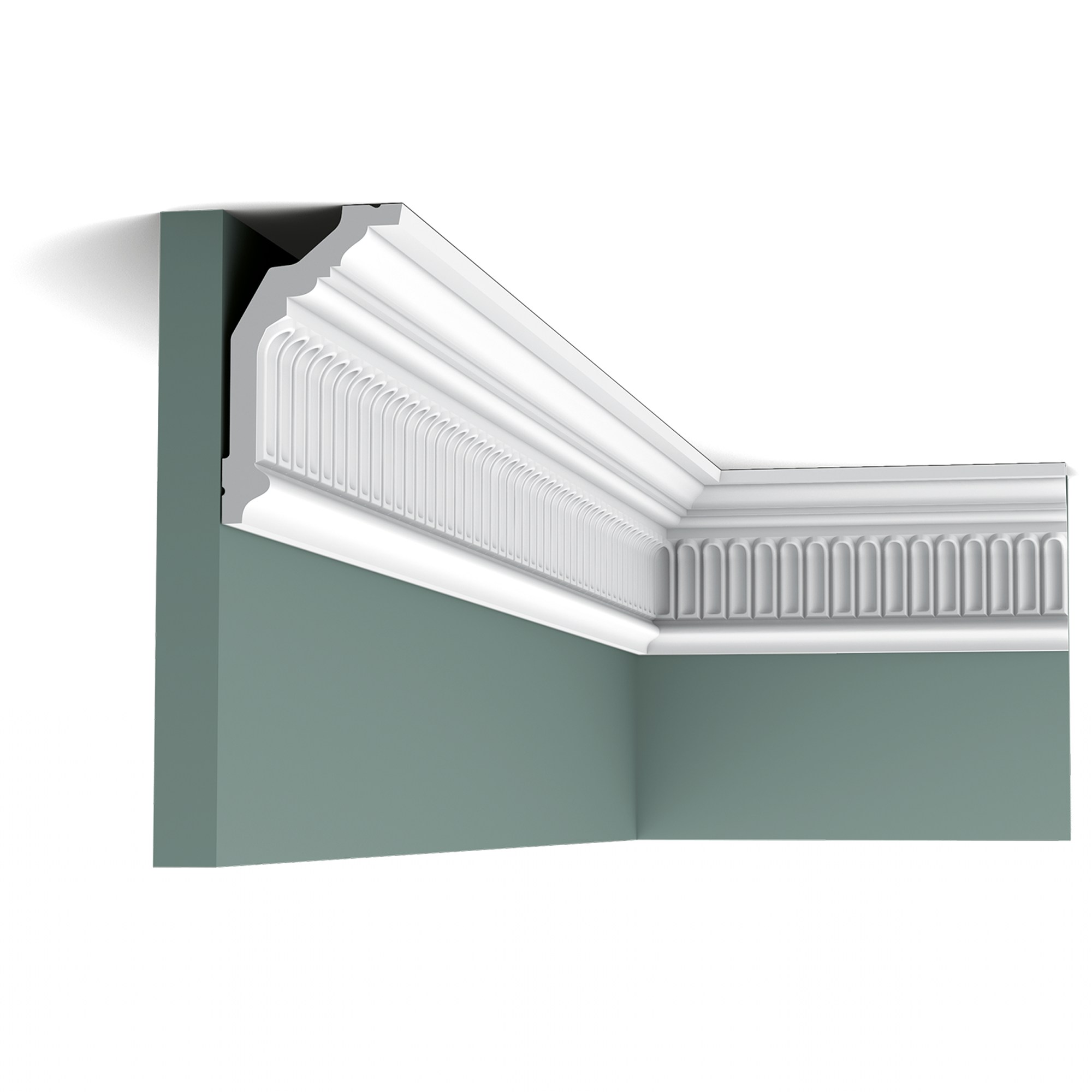 Потолочный плинтус под покраску Orac Decor Luxxus C304 2000×72×122