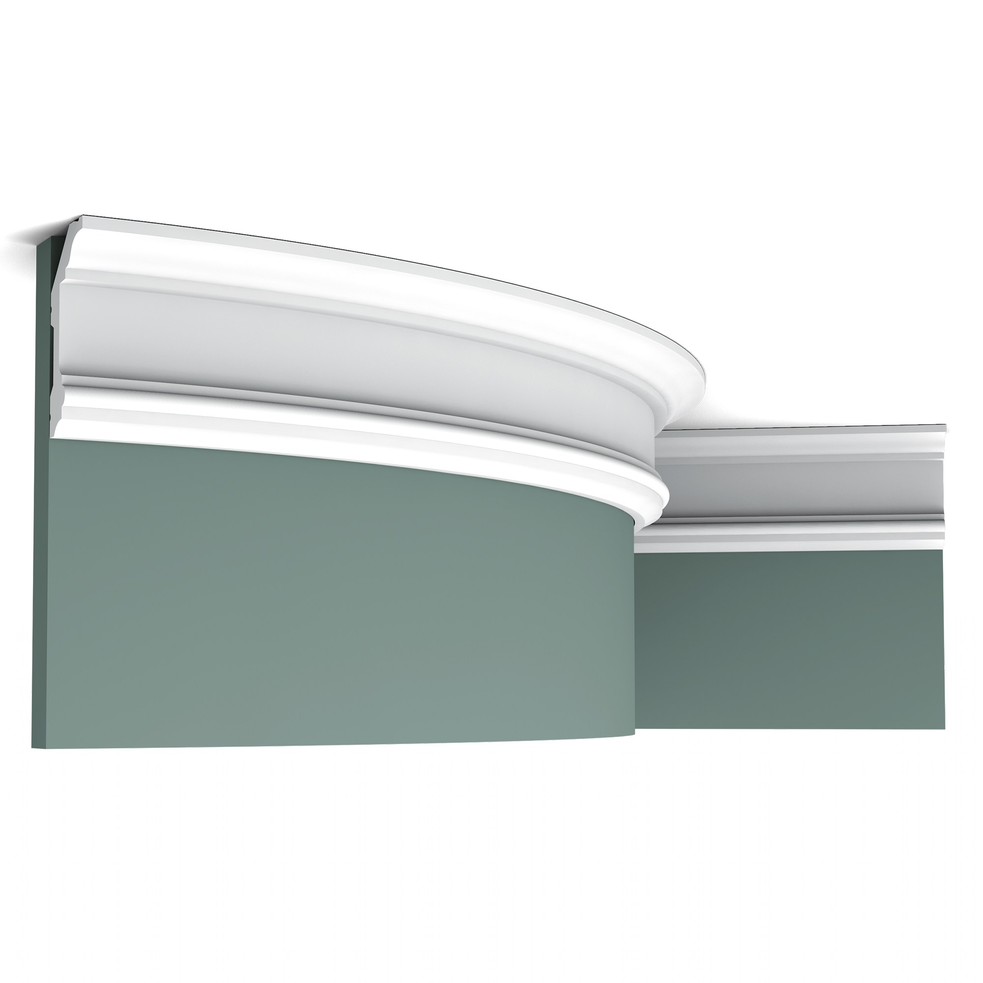Потолочный плинтус под покраску гибкий Orac Decor Luxxus C321F 2000×50×99