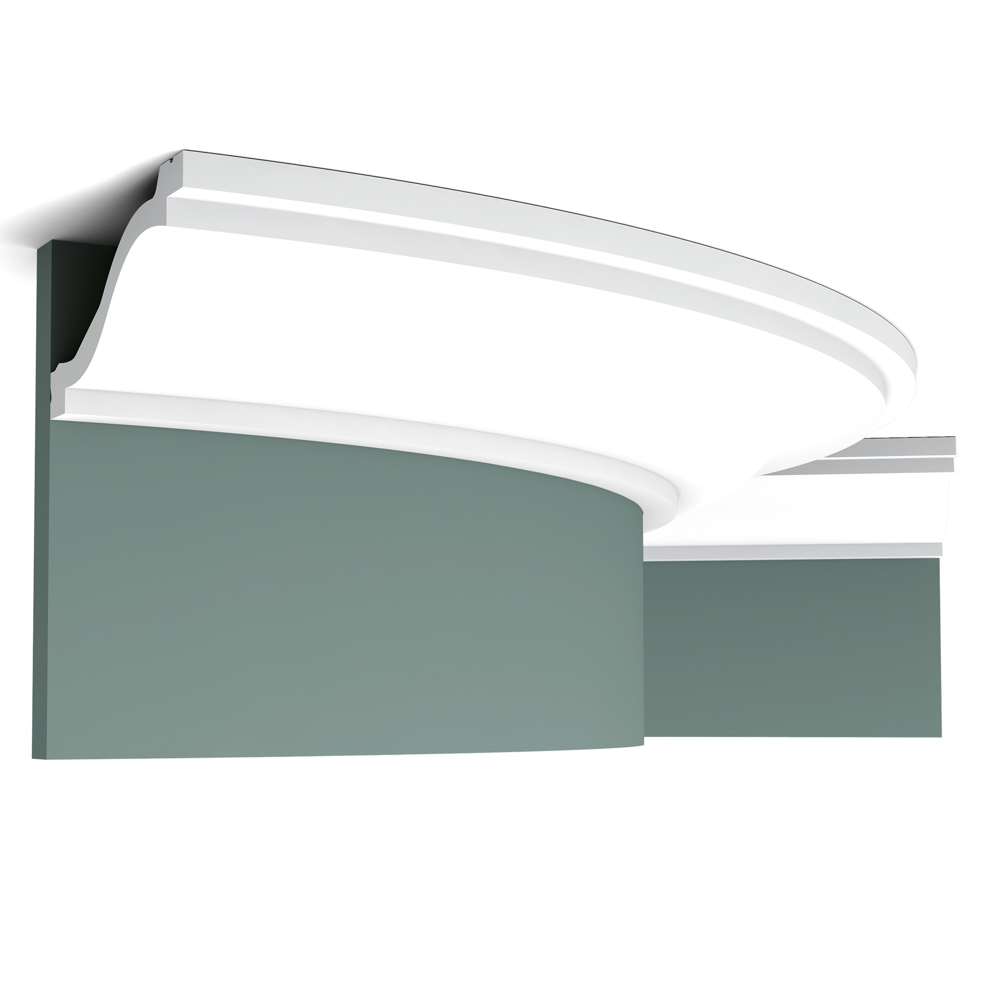 Потолочный плинтус под покраску гибкий Orac Decor Luxxus C331F 2000×135×64