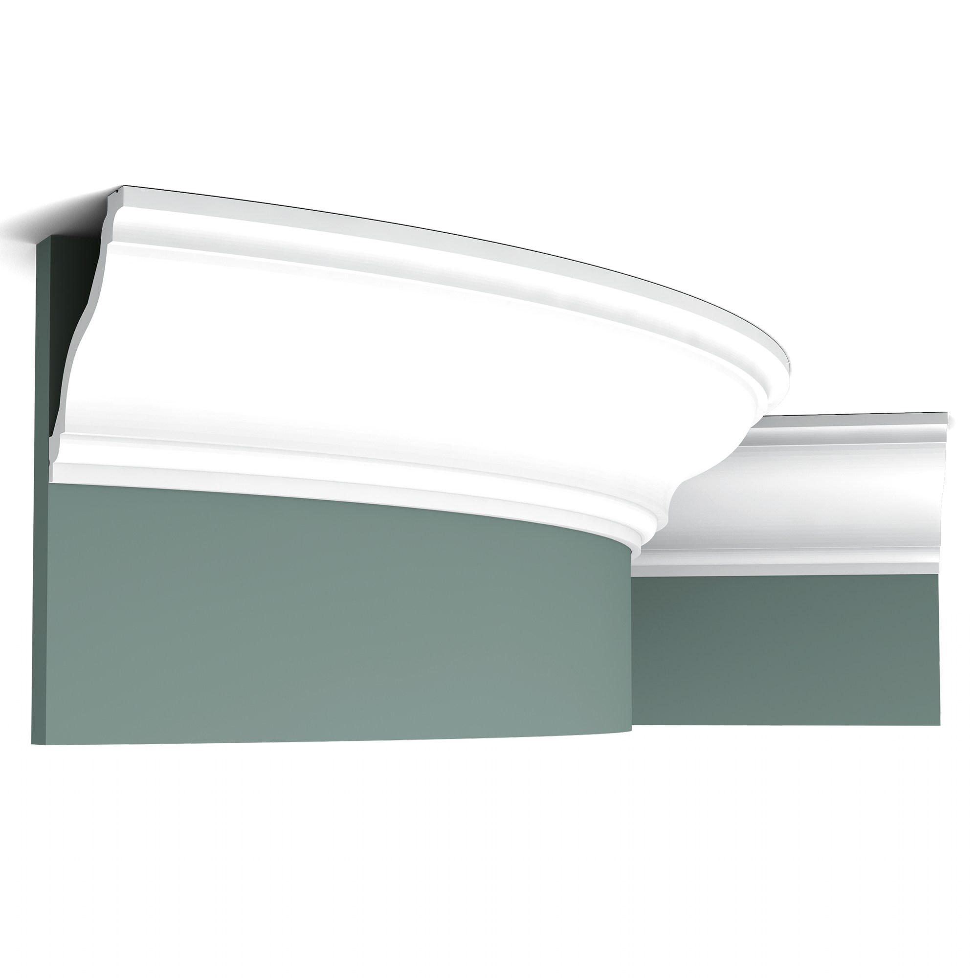 Потолочный плинтус под покраску гибкий Orac Decor Select C333F 2000×111×122