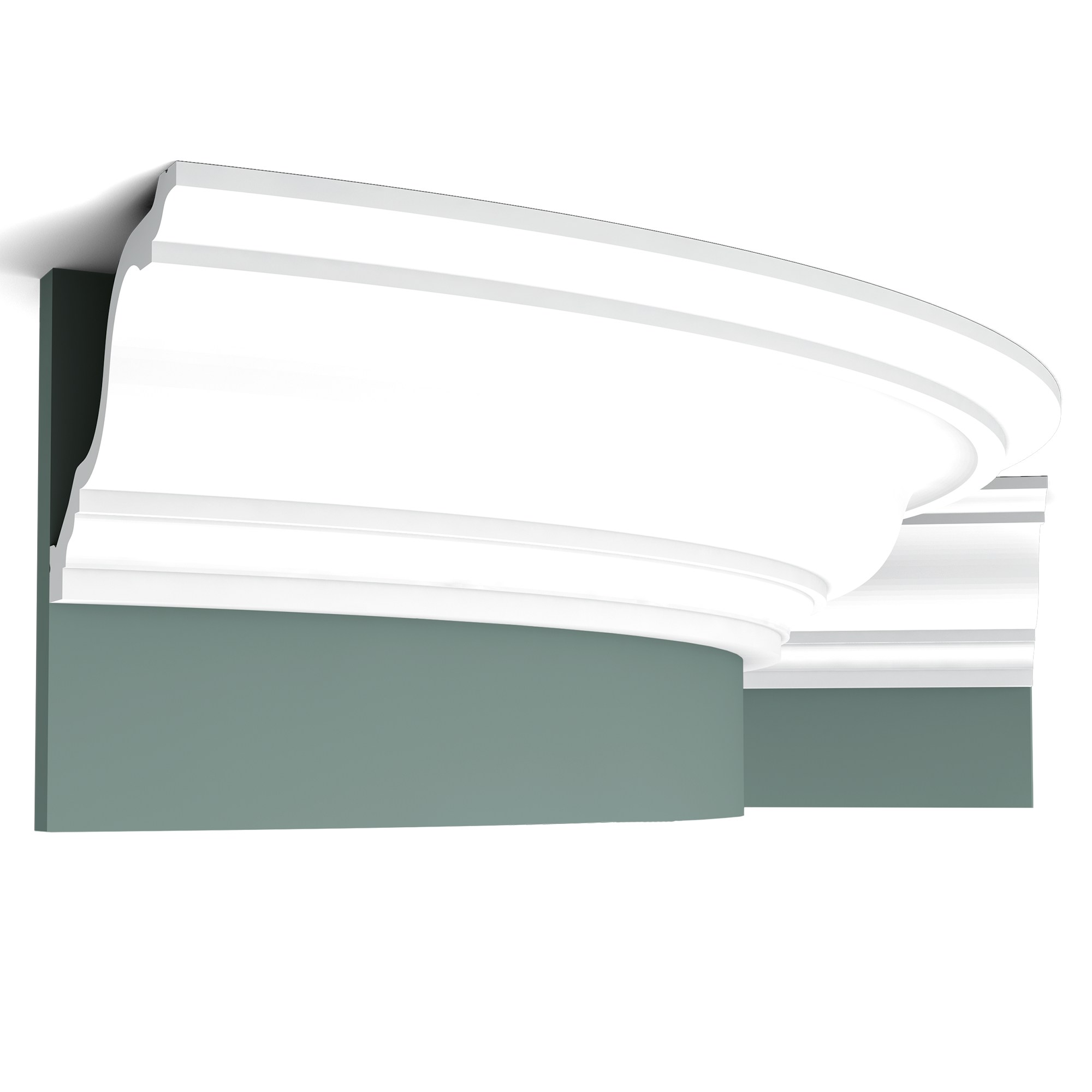 Потолочный плинтус под покраску гибкий Orac Decor Luxxus C334F 2000×196×150