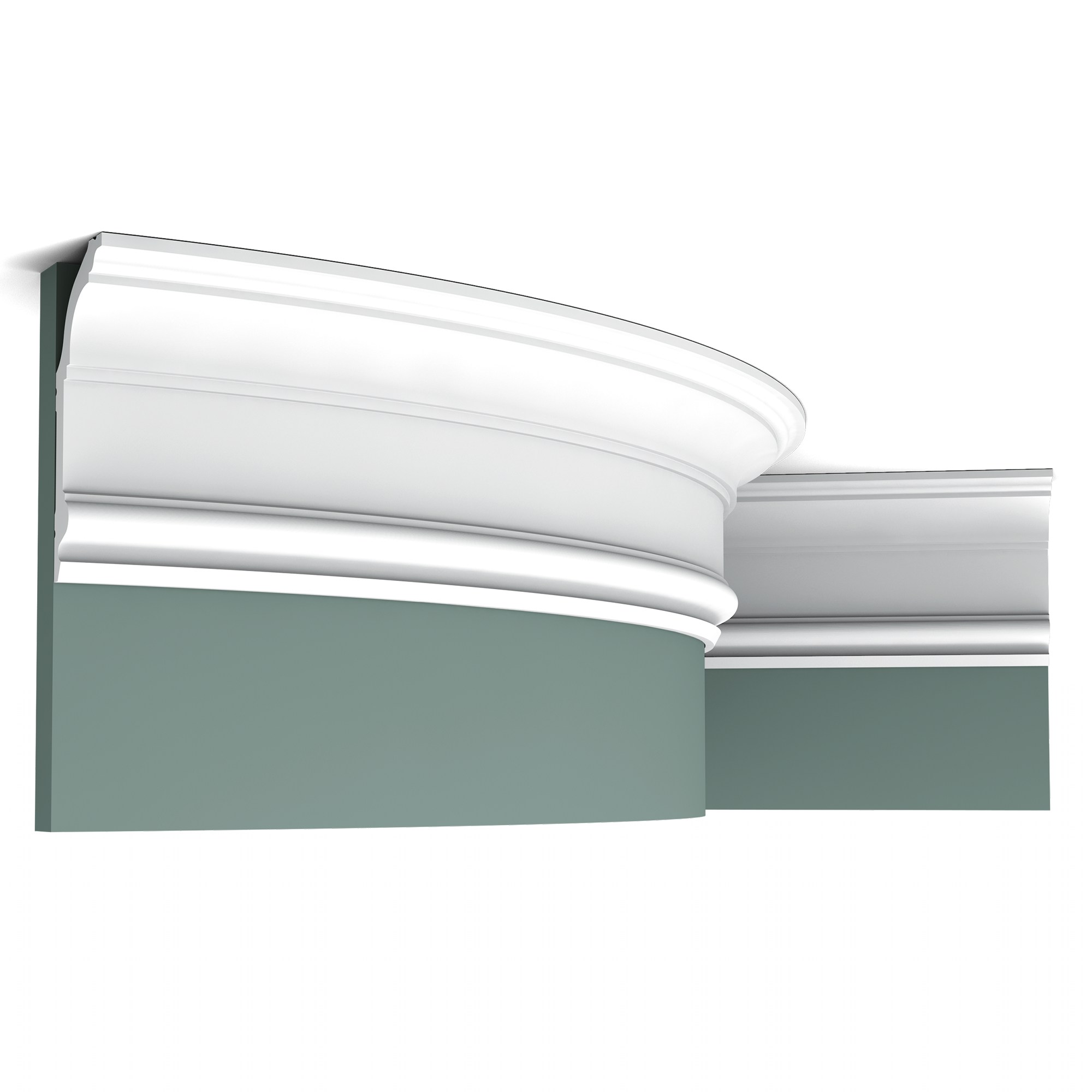Потолочный плинтус под покраску гибкий Orac Decor Luxxus C339F 2000×64×141