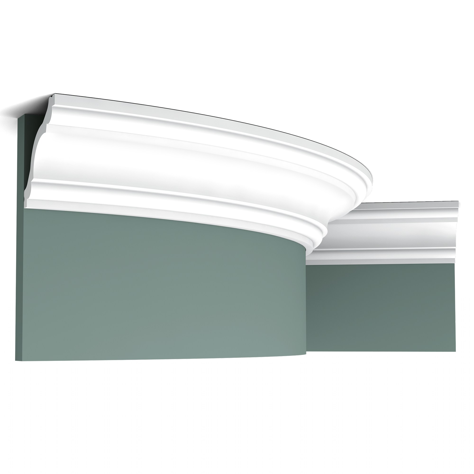 Потолочный плинтус под покраску гибкий Orac Decor Select CX123F 2000×80×80