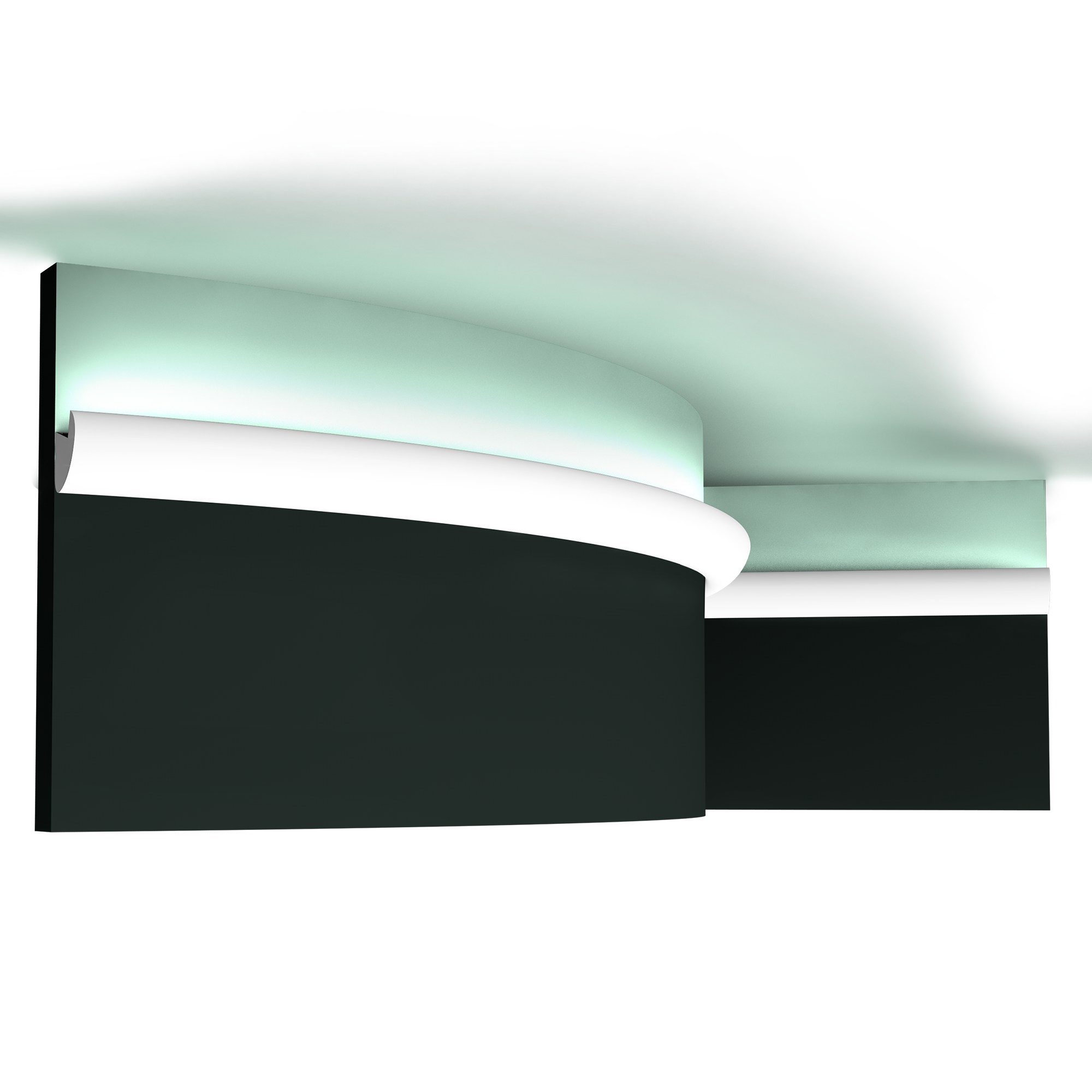 Потолочный плинтус под покраску гибкий Orac Decor Select CX188F с подсветкой 2000×30×34
