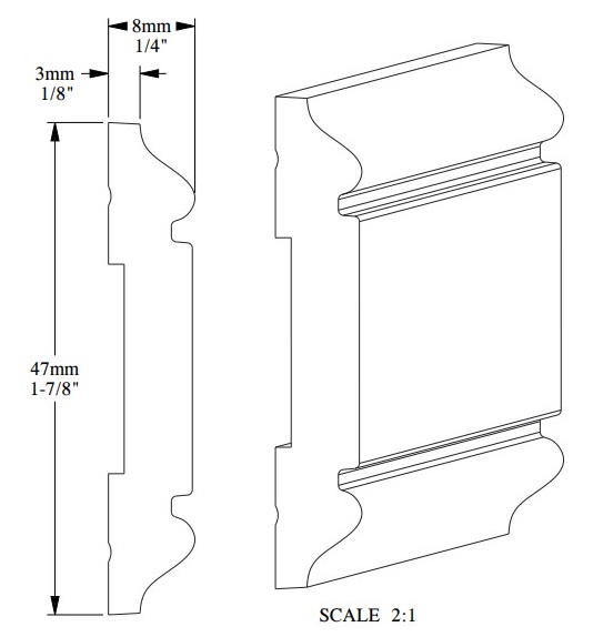 Гибкий молдинг под покраску Orac Decor Select PX144F 2000×47×8