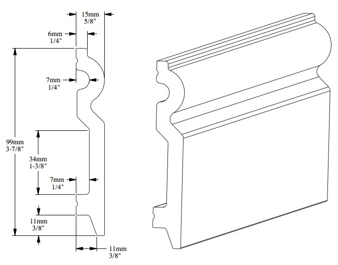 Плинтус под покраску гибкий Orac Decor Select SX137F 2000×99×15