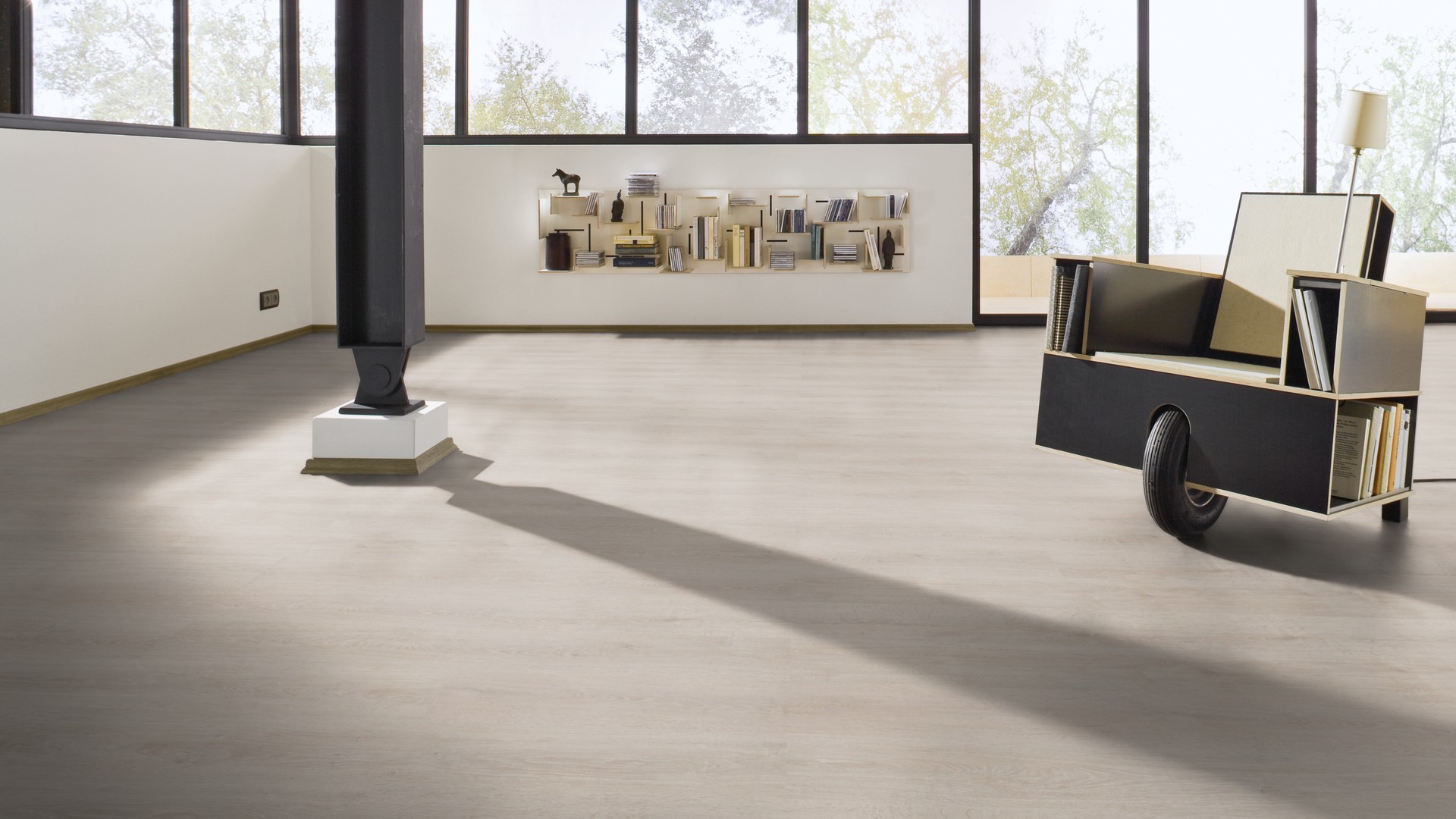 Ламинат Meister LD 150 Дуб Вайт лэйд White lyed oak 600017-1288198-06181 1288×198×8 фото в интерьере