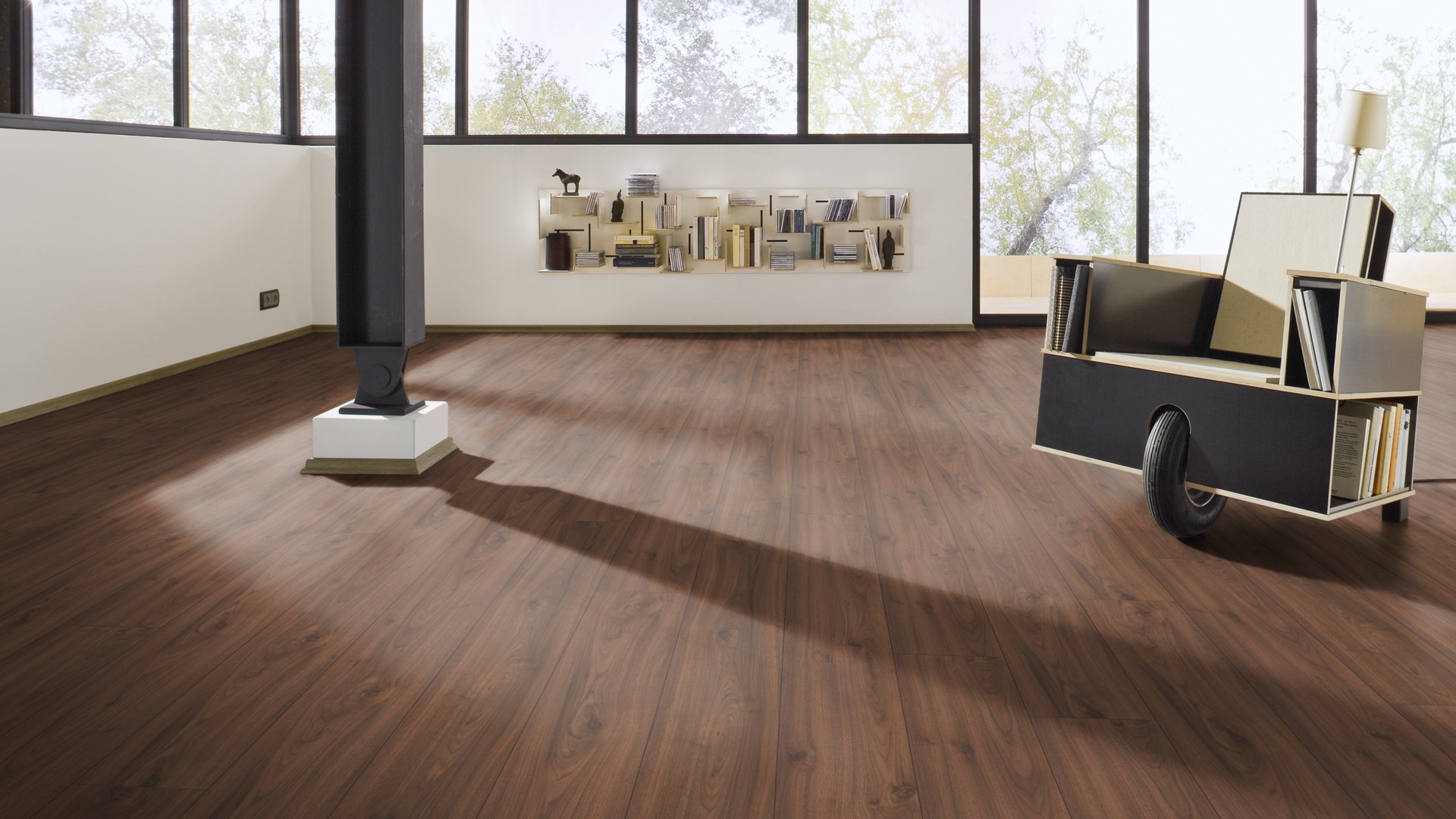 Ламинат Meister LL 150/6389 Орех Amore 2052×220×8 фото в интерьере