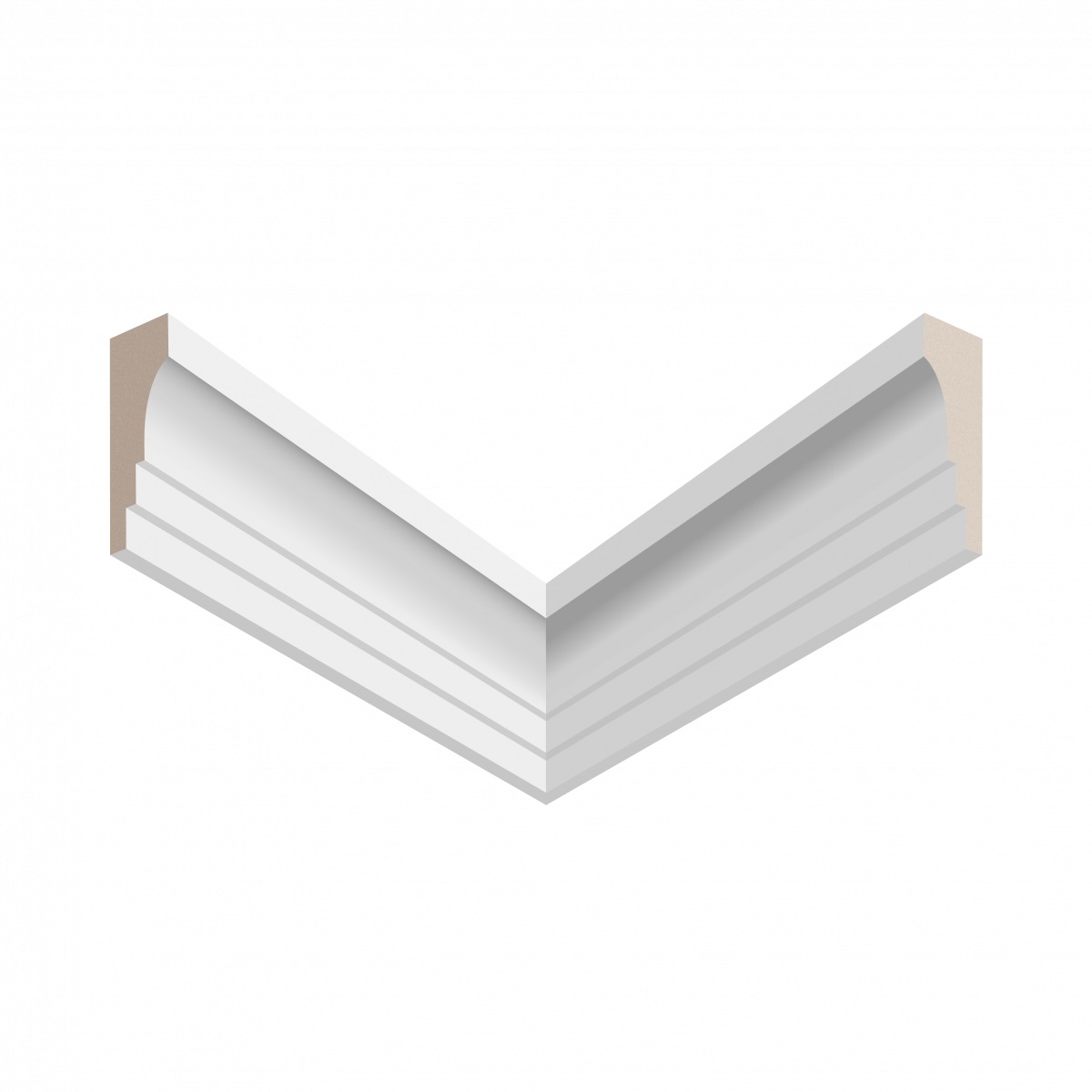 Потолочный плинтус ЛДФ под покраску Ultrawood CR 0027 2440×15×50