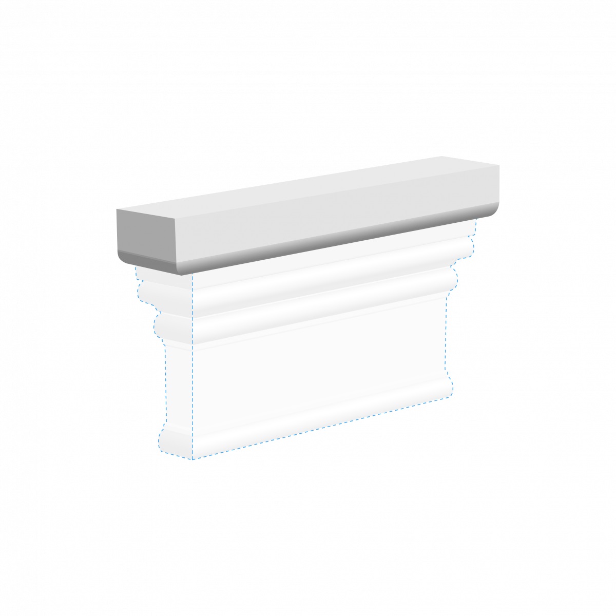 Дверной декор верхний под покраску Ultrawood D 4200 220х30×43 Дверной декор верхний под покраску Ultrawood D 4200 220х30×43