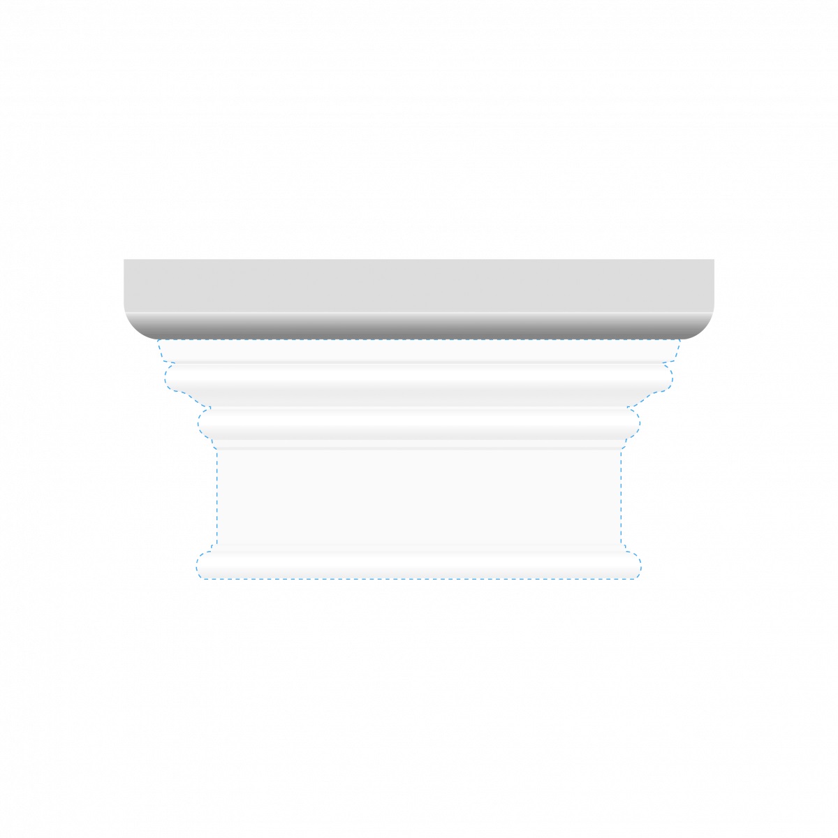 Дверной декор верхний под покраску Ultrawood D 4200 220х30×43 Дверной декор верхний под покраску Ultrawood D 4200 220х30×43