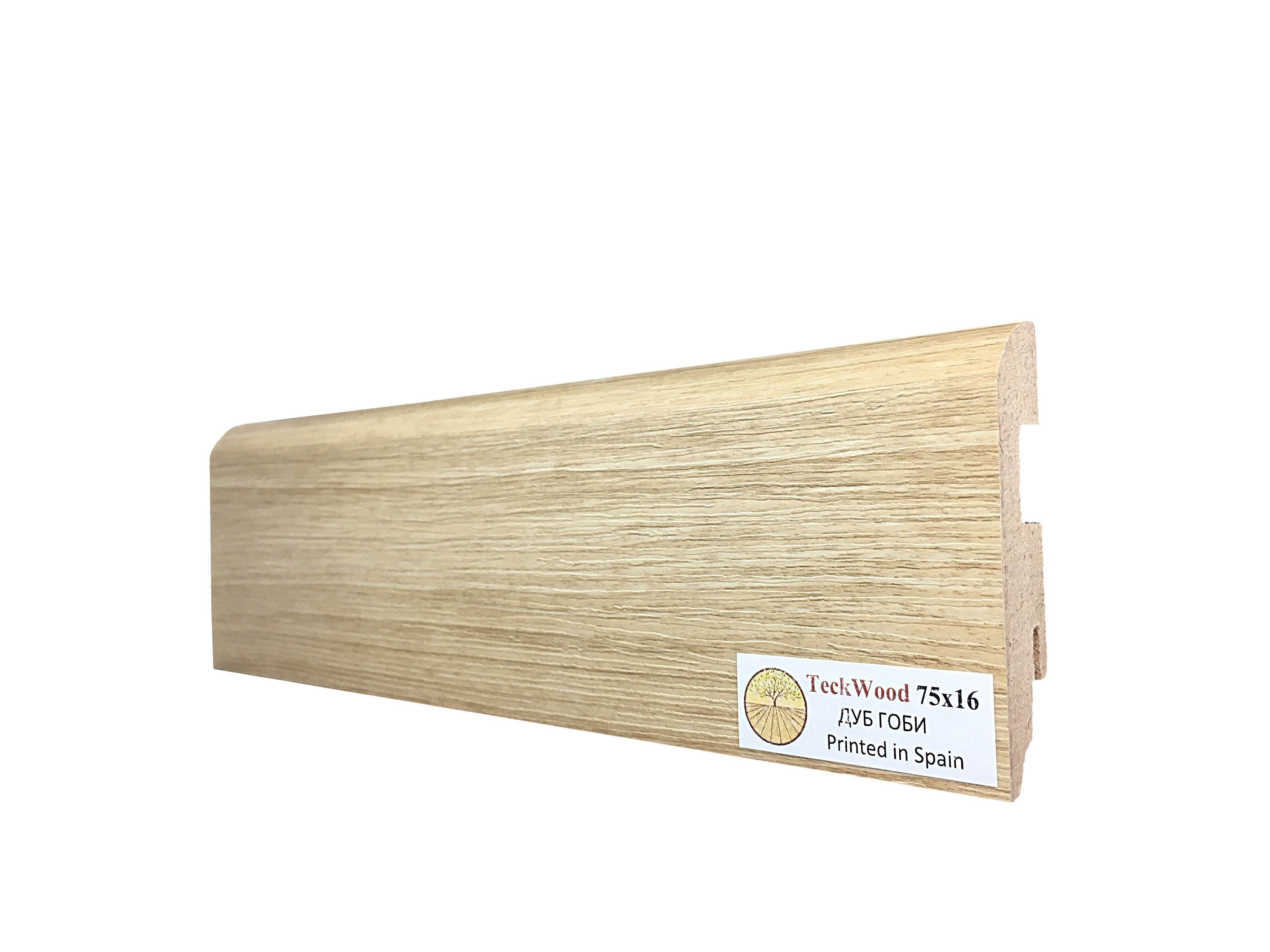 Плинтус МДФ ламинированный TeckWood Дуб Гоби 2000×75×16