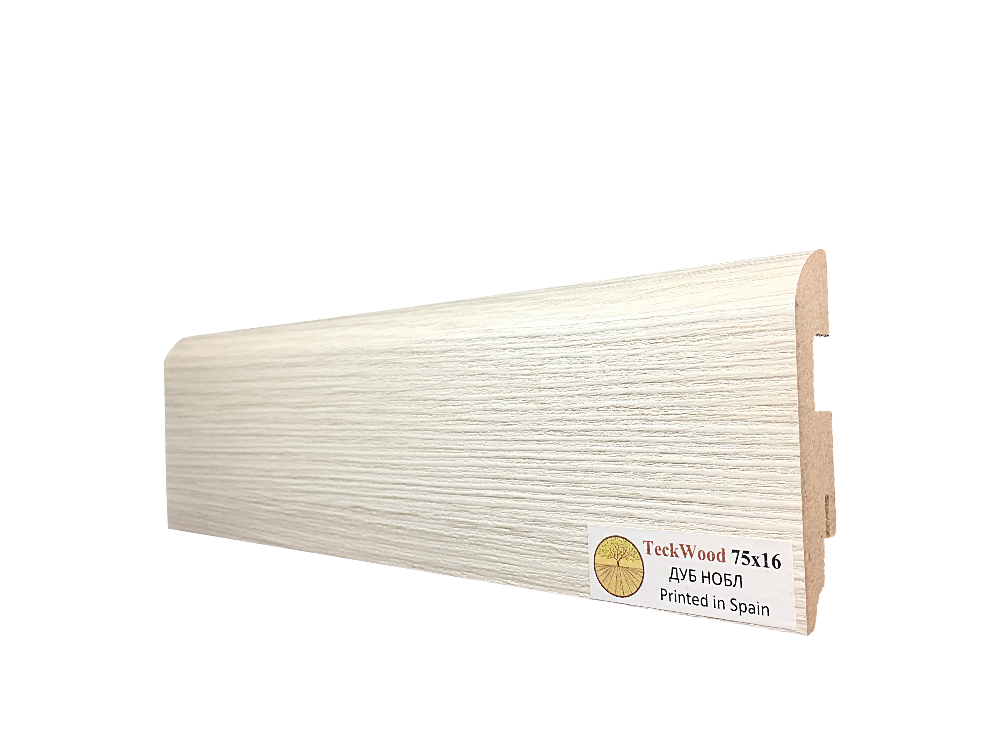 Плинтус МДФ ламинированный TeckWood Дуб Нобл 2150×75×16