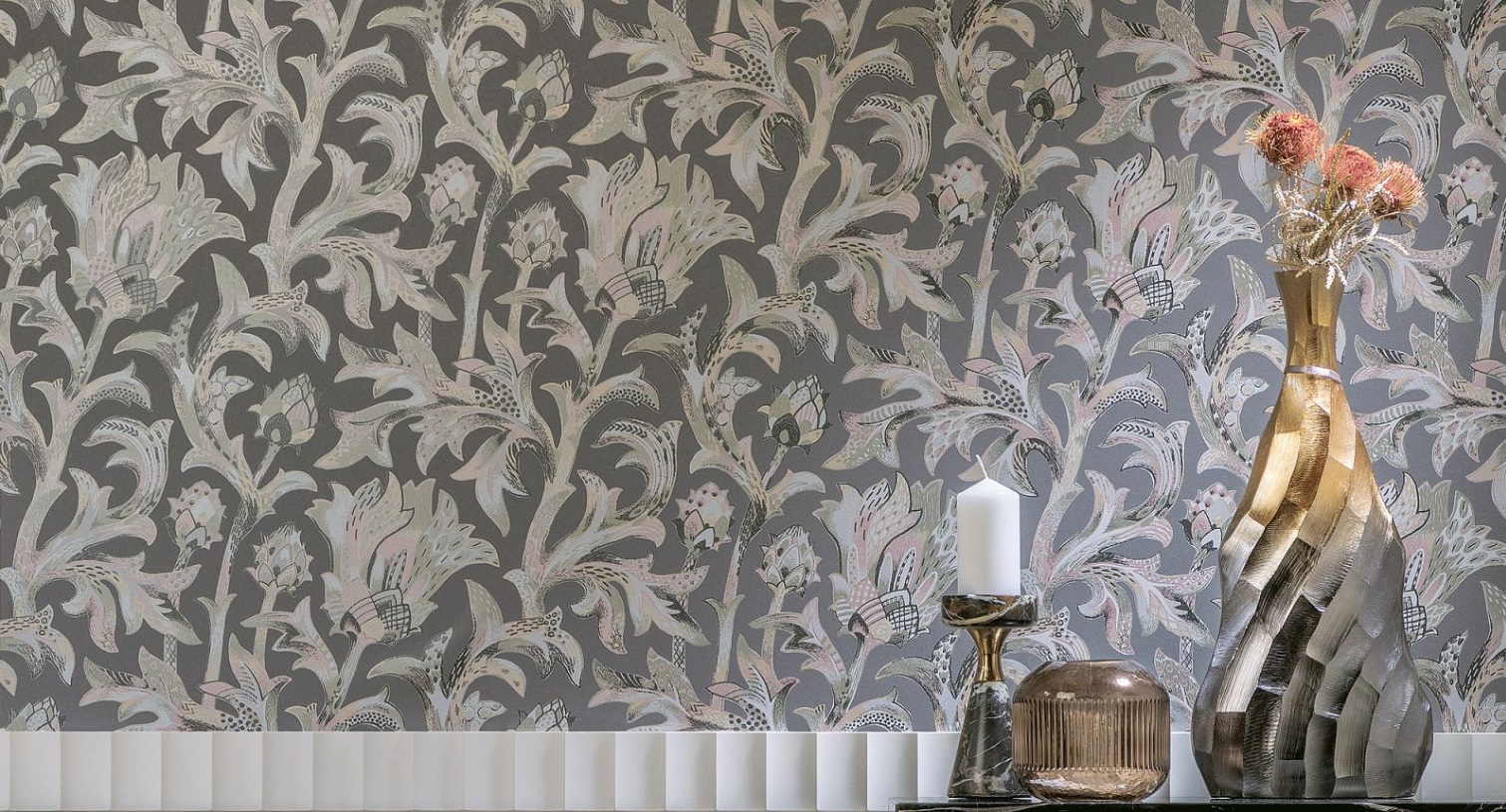 Обои Loymina Origins Acanthus ALS1 011 фото в интерьере