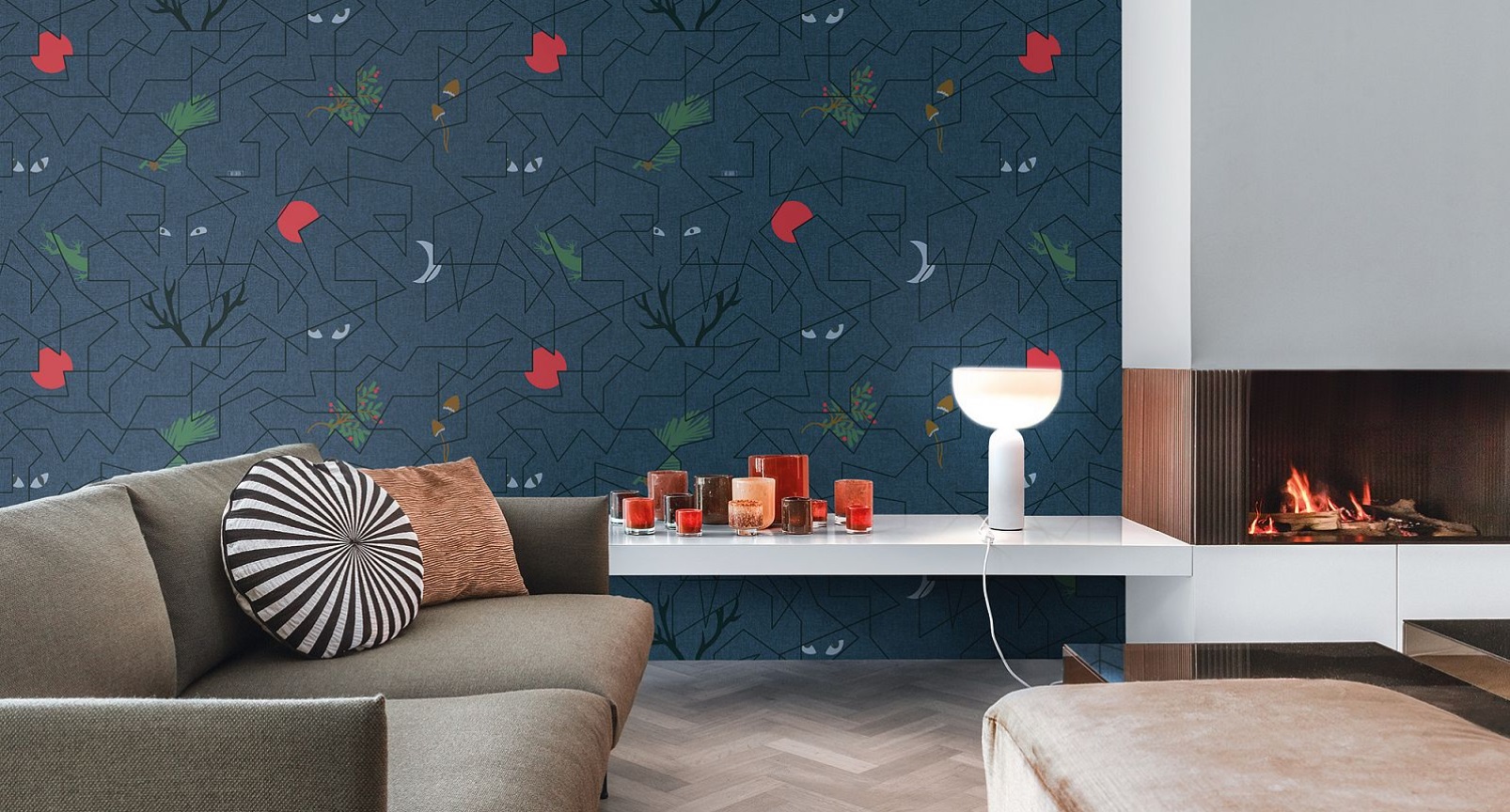 Обои Loymina Origins Woodland ALS4 021 фото в интерьере