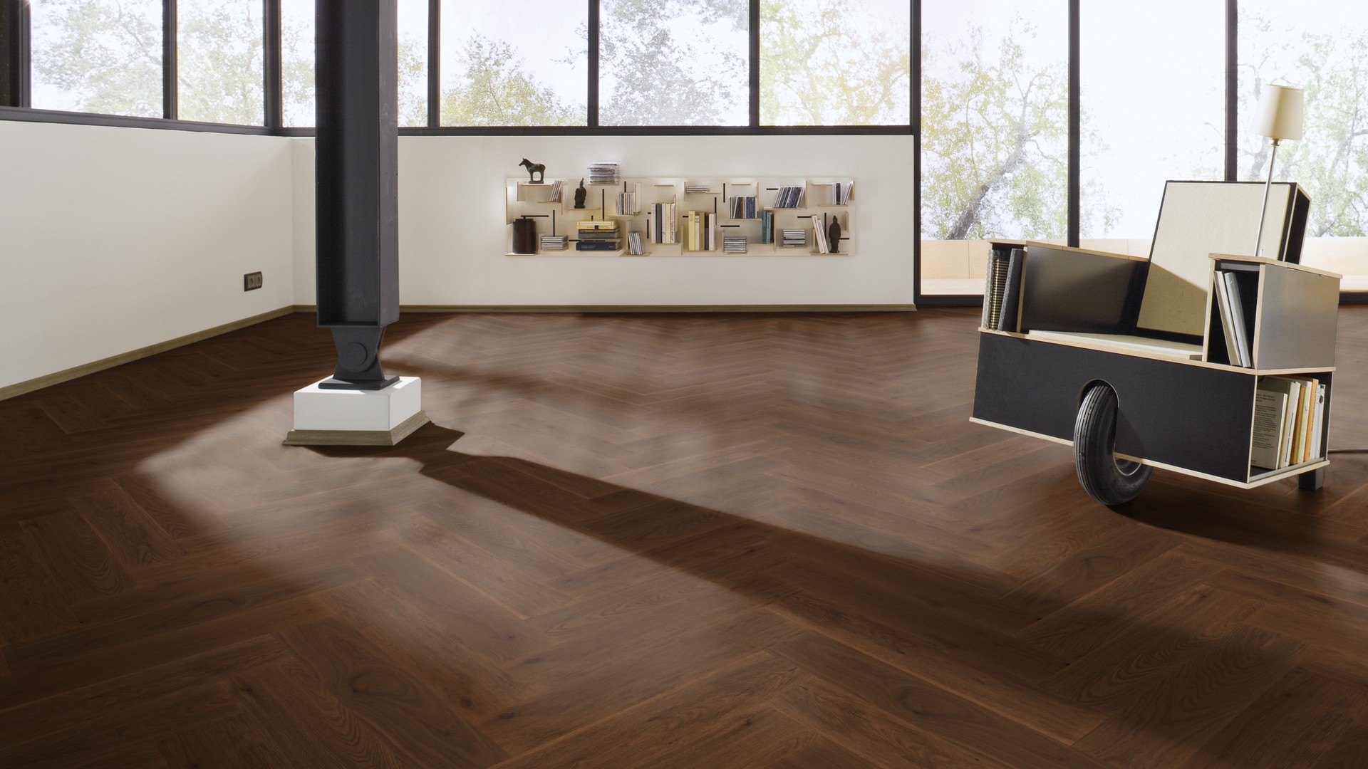 Паркетная доска Meister PS 500 Residence Дуб витал Приглушенный 8813 елка 710×142×13 фото в интерьере Паркетная доска Meister PS 500 Residence Дуб витал Приглушенный 8813 елка 710×142×13 фото в интерьере