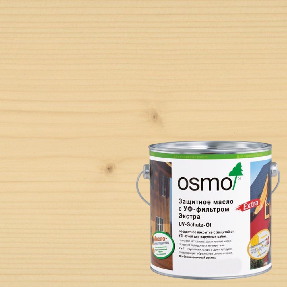 Защитное масло с УФ-фильтром Экстра Osmo UV-Schutz-Ol Extra 424 Ель/Пихта 0,75 л