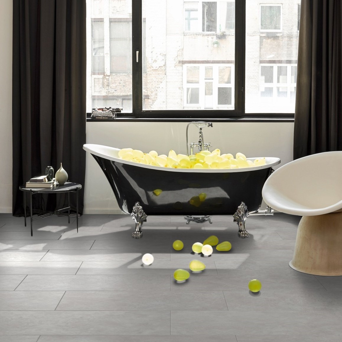 Ламинат Parador Trendtime 5 Бетон светло-серый 1743595 853×400×8 фото в интерьере