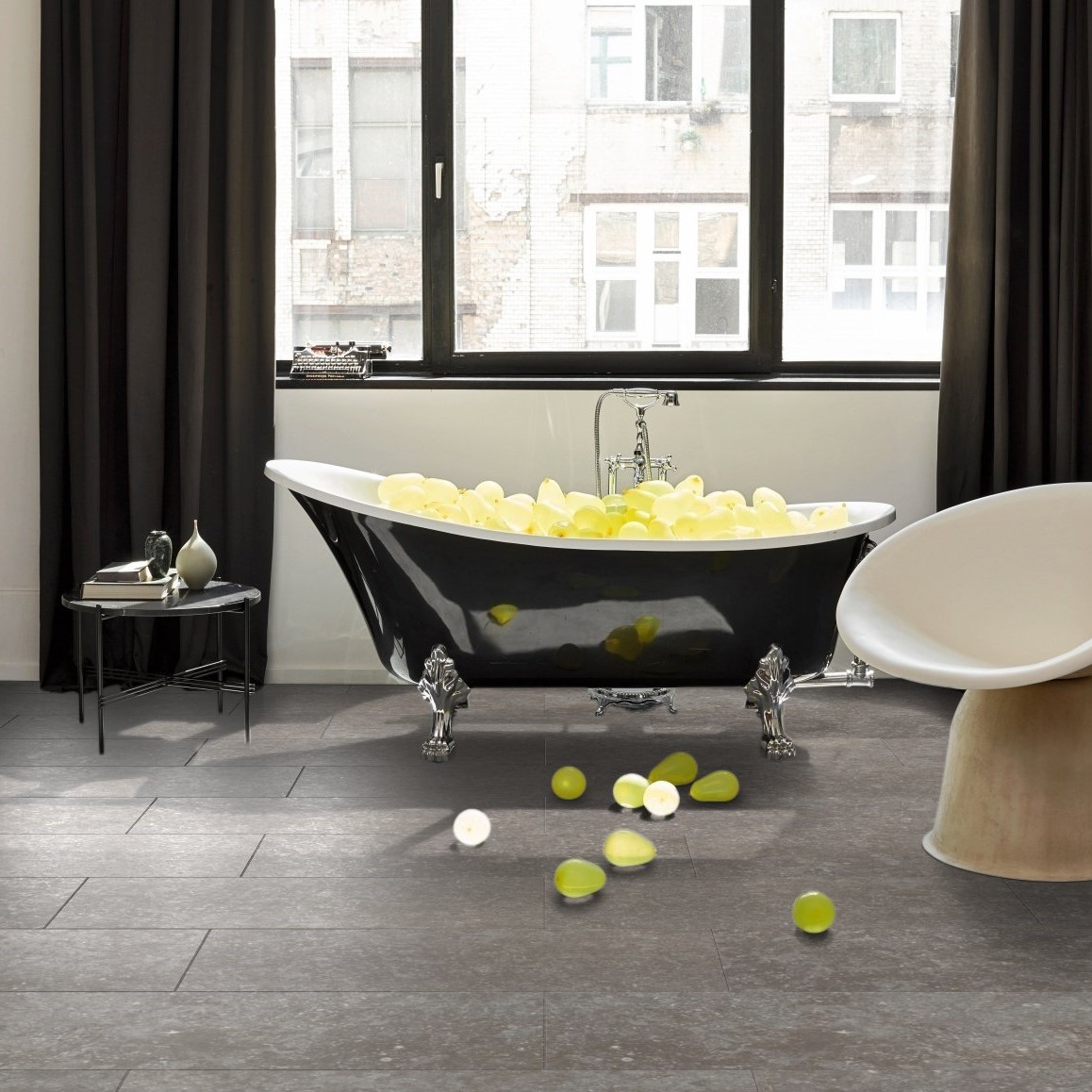 Ламинат Parador Trendtime 5 Серый гранит 1743591 853×400×8 фото в интерьере