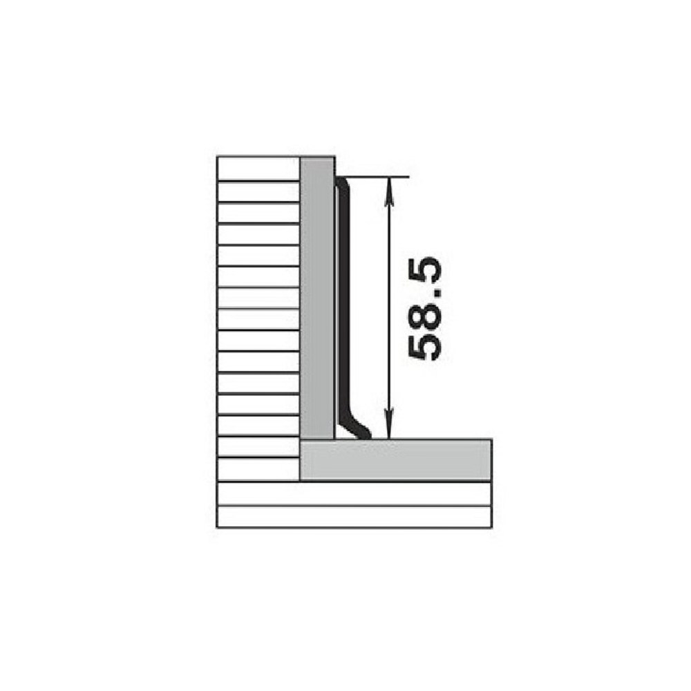Плинтус алюминиевый Bonkeel ПЛ60 серебро люкс 1800×58,5×11,2 Плинтус алюминиевый Bonkeel ПЛ60 серебро люкс 1800×58,5×11,2