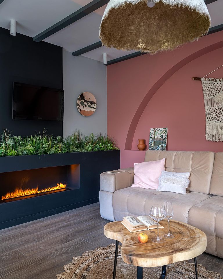 Краска Lanors Mons цвет Коралловый риф Coral Reef 77 Interior 0,2 л фото в интерьере