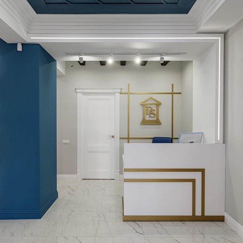 Краска Lanors Mons цвет Сапфир Sapphire 111 Interior 0,2 л фото в интерьере