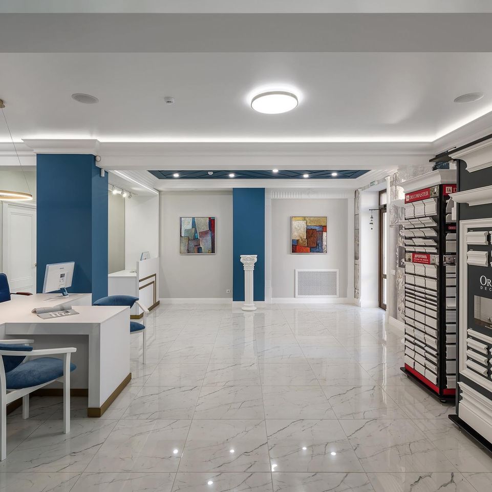 Краска Lanors Mons цвет Сапфир Sapphire 111 Interior 0,2 л фото в интерьере
