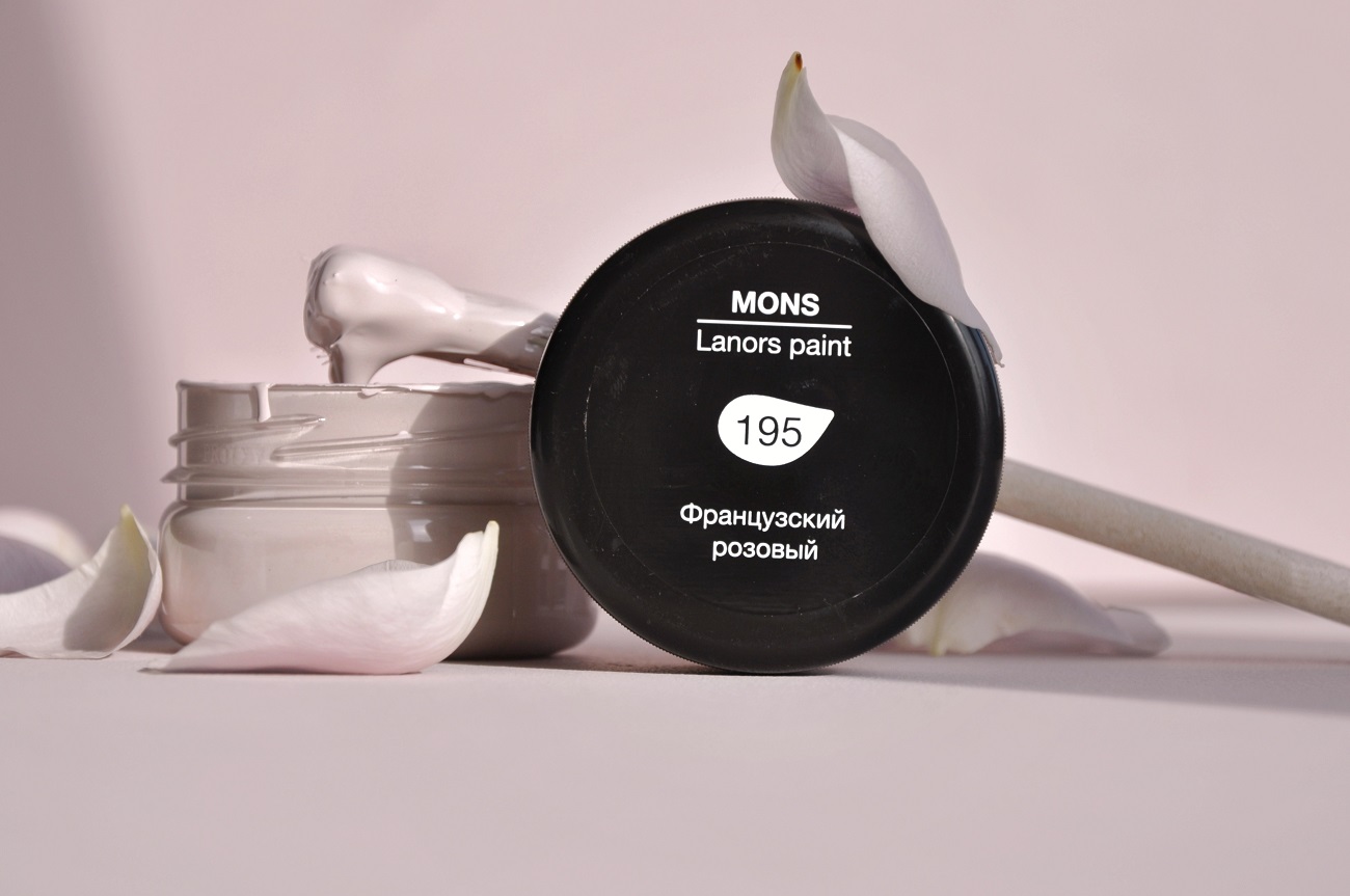 Краска Lanors Mons цвет Французский розовый French pink 195 Interior 0,2 л фото в интерьере