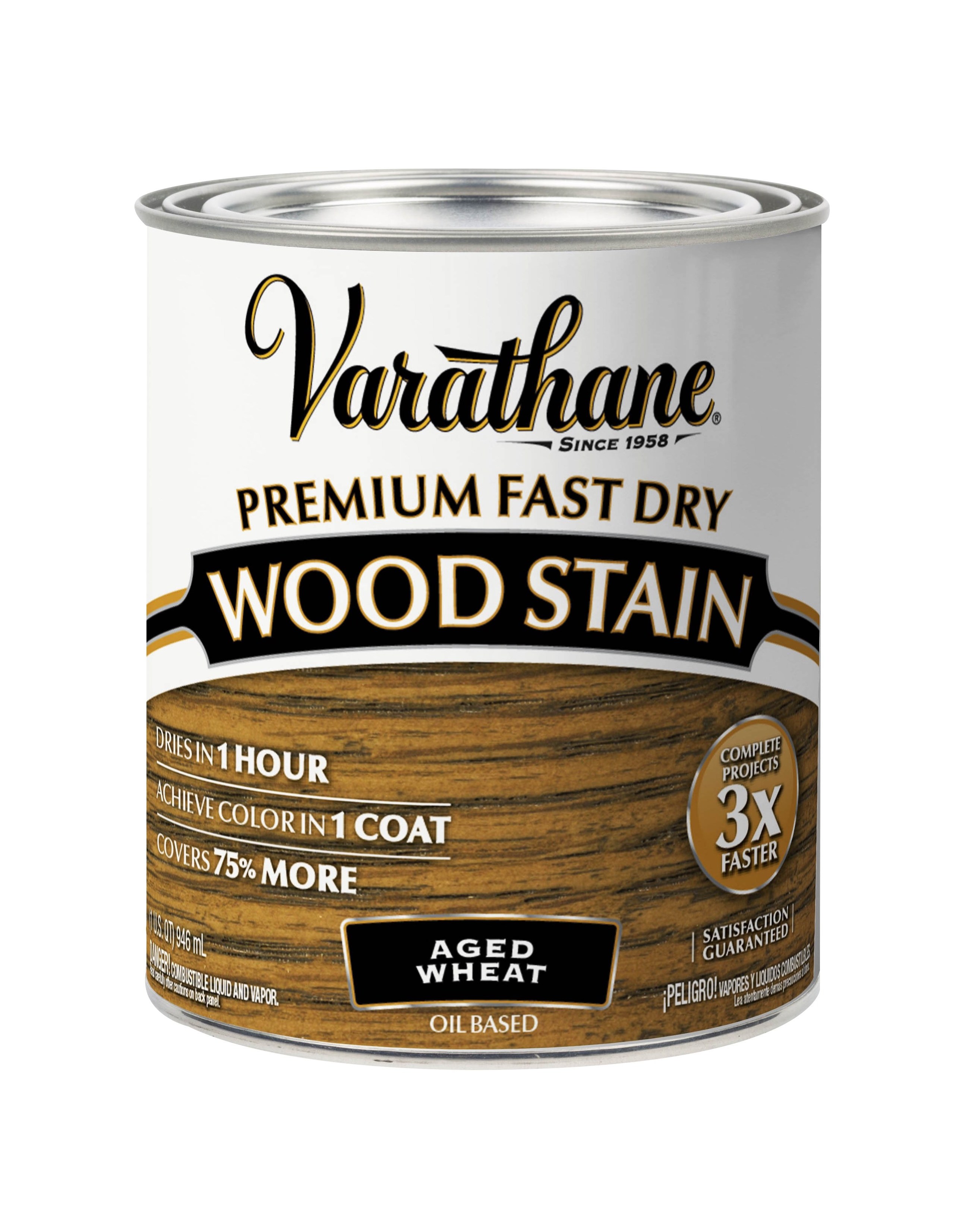 Цветное масло для дерева Varathane Fast Dry 333612 Спелая пшеница Aged Wheat 0,236 л