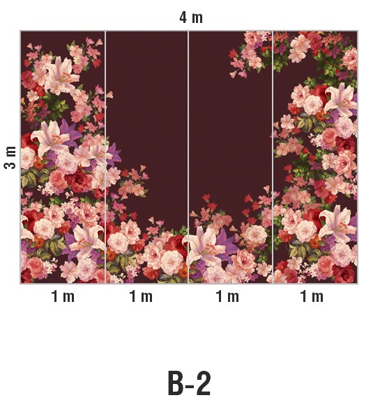 Панно Loymina Classic vol. II French bouquet V9 004 B2 3х4 м