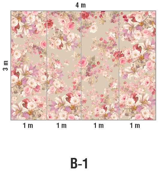 Панно Loymina Classic vol. II French bouquet V9 008 B1 3х4 м