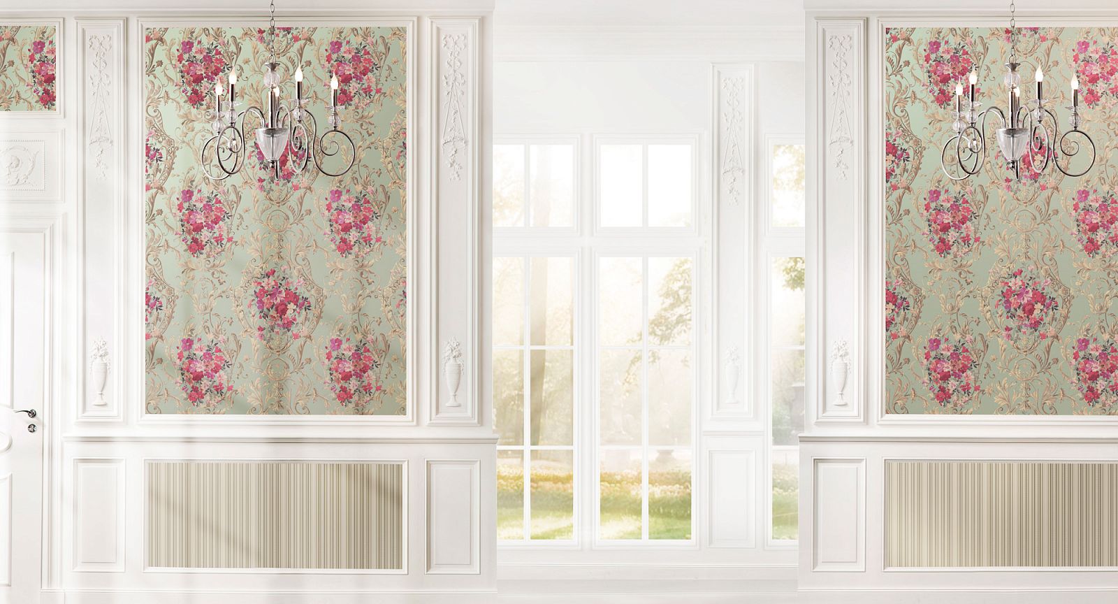 Панно Loymina Classic vol. II Medallion V10 005 C2 3х2 м фото в интерьере