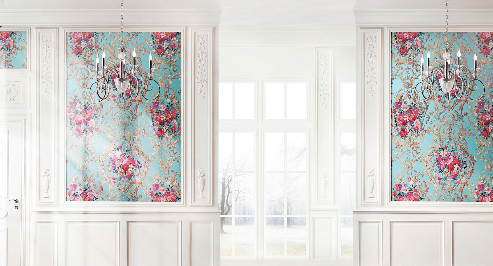 Панно Loymina Classic vol. II Medallion V10 018 C2 3х2 м фото в интерьере