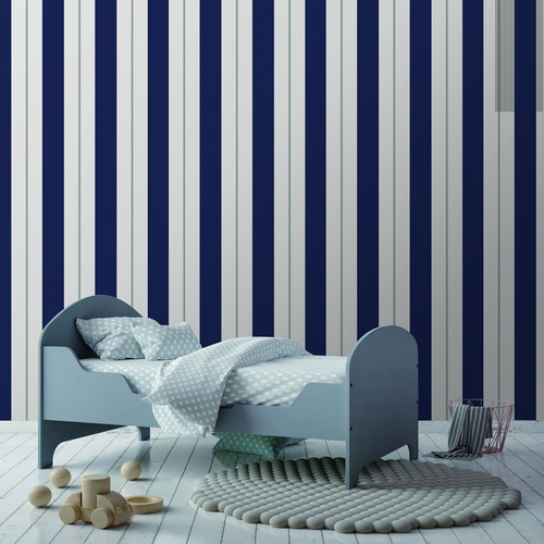Обои Architector Little Genius Kingsly Dynamic stripe 72026 фото в интерьере