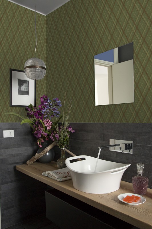 Обои Architector Sauvage Argyle KT10004 фото в интерьере