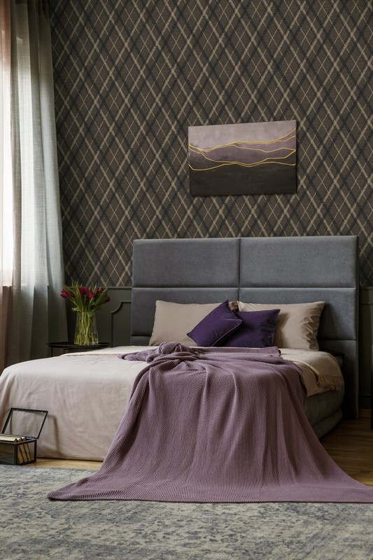 Обои Architector Sauvage Argyle KT10016 фото в интерьере