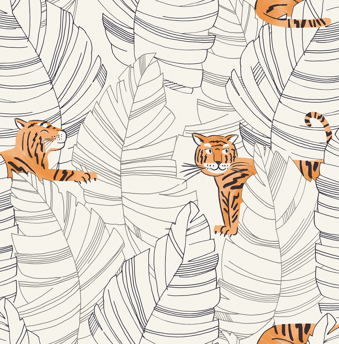 Обои Architector Little Genius Day Dreamers Tigers in the jungles DA61200