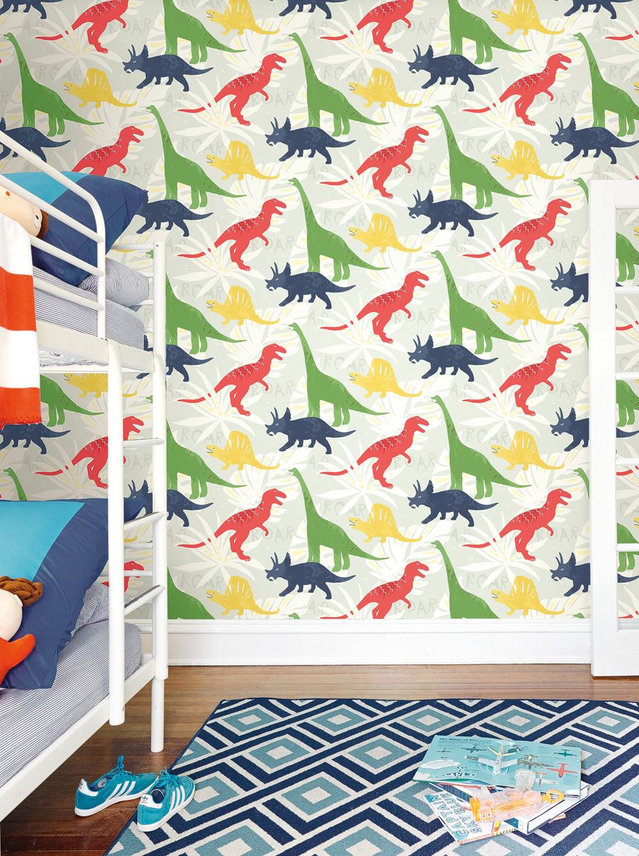 Обои KT Exclusive Playdate Adventure Dinosaurs FA40001 фото в интерьере