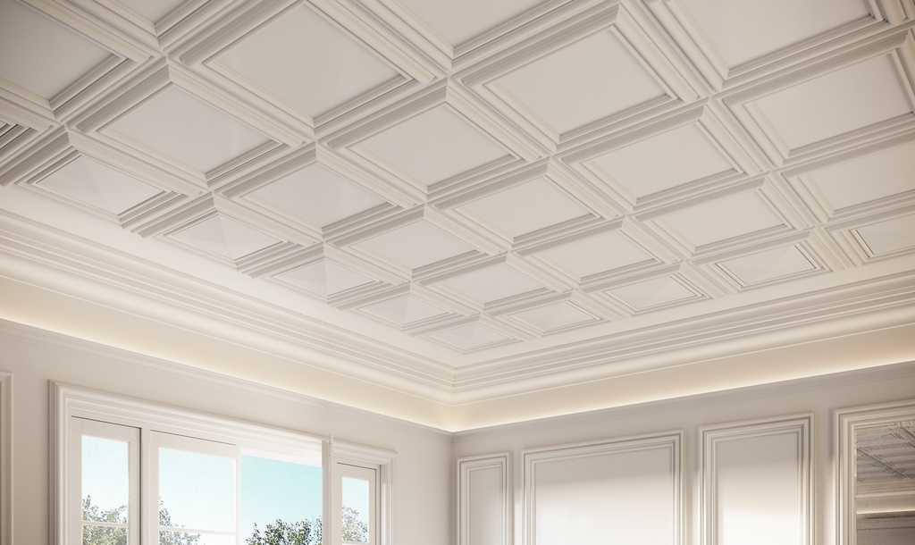 Стеновая панель под покраску Orac Decor New Classic Autoire W121 500×500×32 фото в интерьере