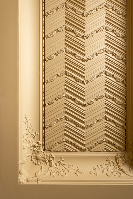 Стеновая панель под покраску Orac Decor New Classic Chevron W130 2000×400×20 фото в интерьере