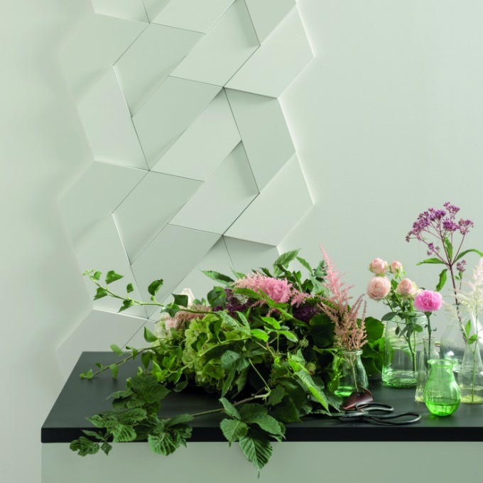 Стеновая панель под покраску Orac Decor Modern Trapezium W101 345×150×29 фото в интерьере